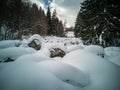 Zlatnite mostove at Winter Royalty Free Stock Photo